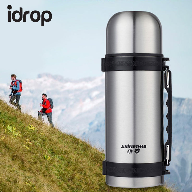 idrop Portable Travel Outdoor sports Stainless Steel Vacuum Thermos Bottle - 1000ML & 750ML VACUUM FLASK WITH HANDLE