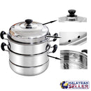 idrop Multi-Function 2 Layer 28cm/32cm/36cm Thicken Steel Steamer Boilers Pot  for Kitchen Tools