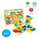 idrop High Quality Deluxe Set Building Blocks 97 Pieces Marble Run Construction Toys Puzzle Race Track For Kid