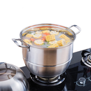 idrop 34 cm Stainless Steel Steamer Pot Kitchen Utensils
