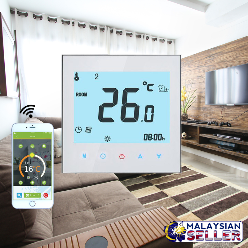idrop Smart App Remote Control Heating System WiFi Electric Floor Heating Room (BHT-1000-GBLW)