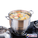 idrop 34 cm Stainless Steel Steamer Pot Kitchen Utensils