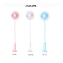 idrop 2 in 1 Electric USB Clip Stretchable Portable Fan With Round Study Lamp