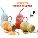 idrop SUNPIO - 12 Oz Cute Gourd Design Ceramic Cup with Lid Cover and Straw