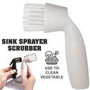 idrop Fruit Vegetable Cleaning Brush Snap-On Sink Sprayer Scrubber Attachment