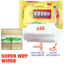 idrop 20 Pcs Super Wet Wiper Disposable Wet Tissue for Mop Wiper Use / Tisu Basah Pakai Buang Untuk Mop / (家易洁)20片装抗菌湿抹纸