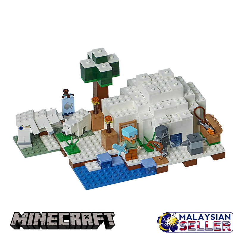 idrop 242 Pcs Minecraft Winter Colorful Creative Building Block Toy Set For Kids Children