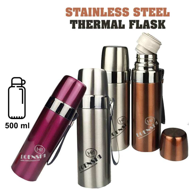 idrop 500 ml Portable Stainless Steel Vacuum Thermal Flask