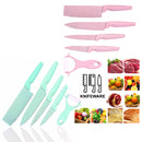 idrop 1 Set 5 Pcs Wheat Straw Stainless Steel Knife Set with Peeler