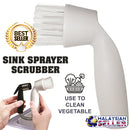 idrop Fruit Vegetable Cleaning Brush Snap-On Sink Sprayer Scrubber Attachment