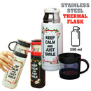 idrop 350 ml Trendy Design Portable Stainless Steel Vacuum Thermal Flask With Mirror