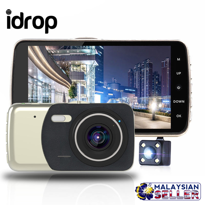 idrop A003-001 CAR DVR 4ch Camera Video Recorder Dual lens Dash Cam Parking Assistance Full HD 1080p Vehicle camera Auto