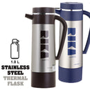 idrop RIKA - 1L Portable Stainless Steel Vacuum Thermal Flask Thermos