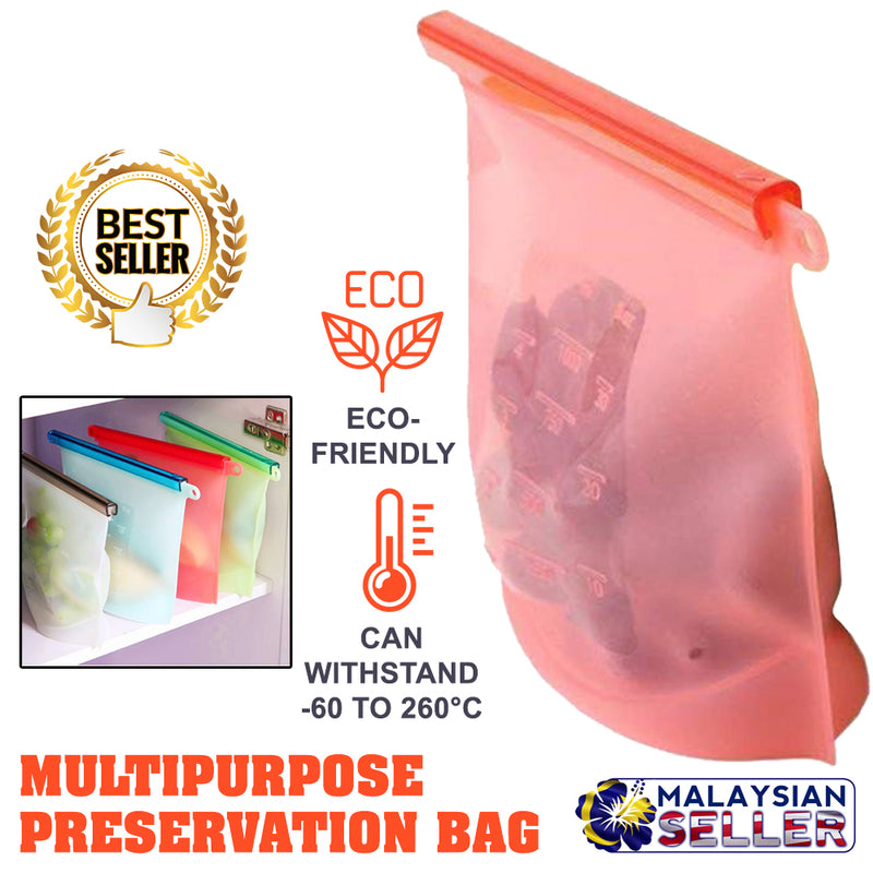 idrop Reusable Preservation Silicone Food Storage Bag Container for Freezer, Microwave, Vegetable, Meat, Snack