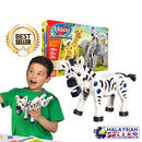 idrop Zebra Wild Safari Animals Foam EVA Building Block Toy Set For Kids And Children