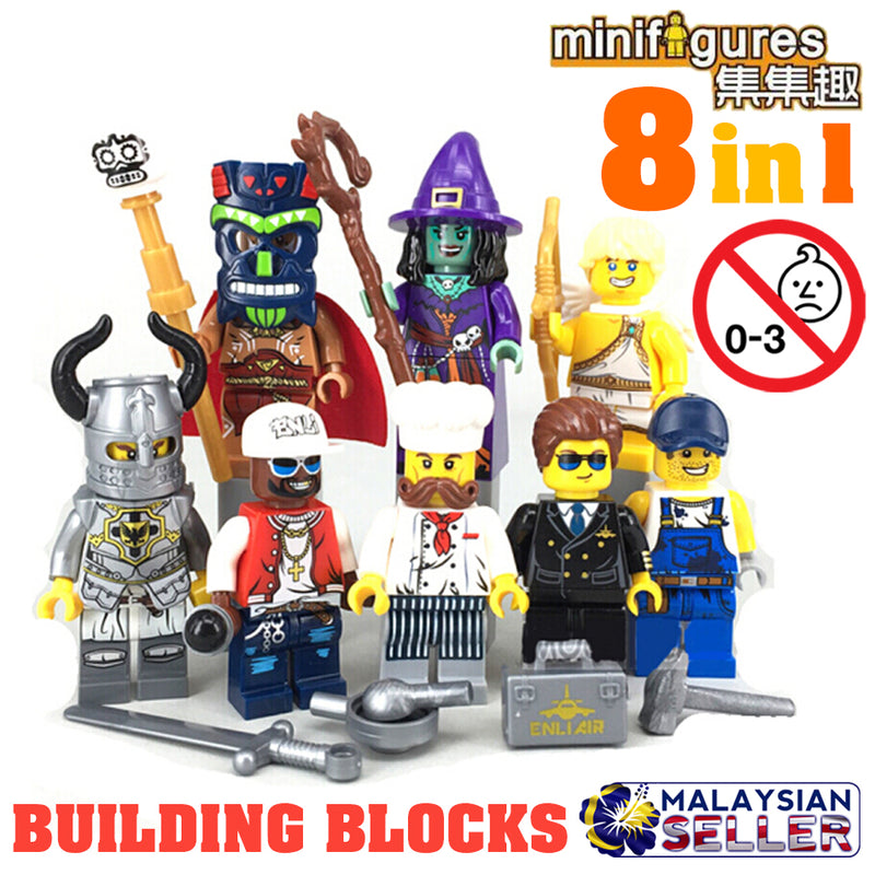 idrop ENLIGHTEN - 8 in 1 Random Minifigures Set Compatible with Lego [ 1502B