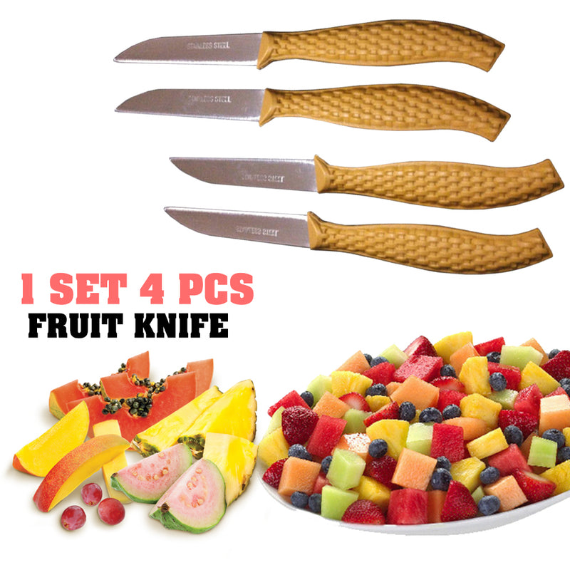 idrop 1 Set 4 Pcs Stainless Steel Fruit Vegetable Knives