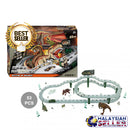 idrop 53 Pcs Rail Track Toy Building Block Dinosaur World Set For Kids Children