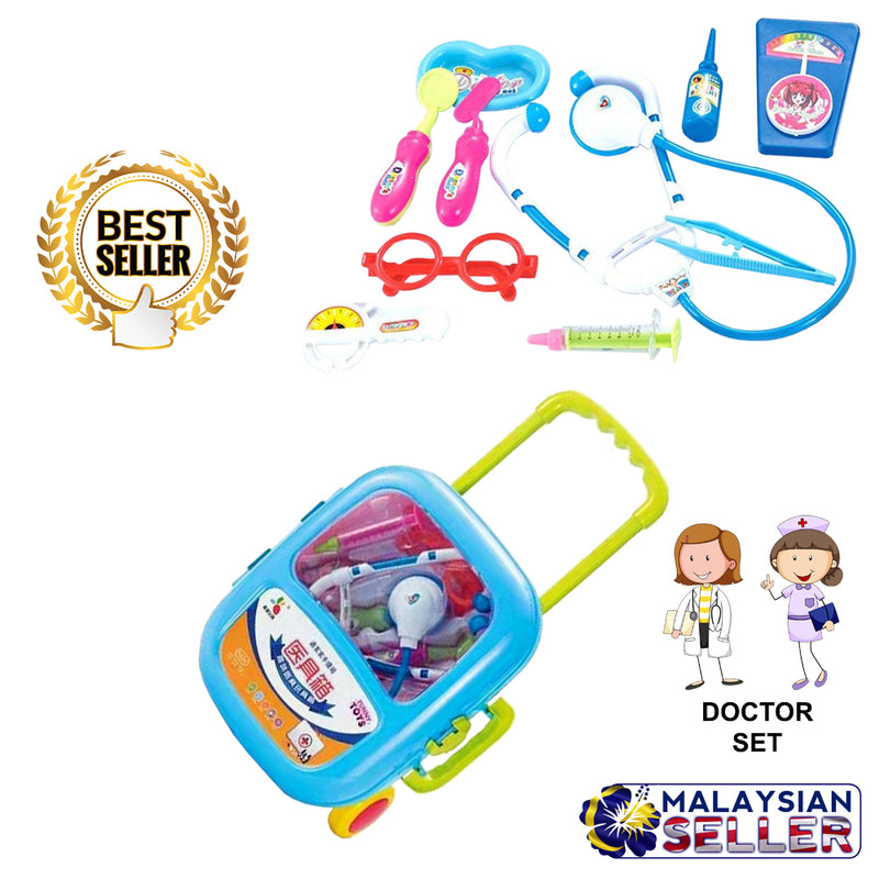 idrop Doctor Medicine Box Pretend Play Toy Set With Trolley For Kids Children