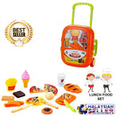 idrop Food Lunch Box Pretend Play Toy Set With Trolley For Kids Children