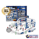 idrop 72 Pcs Rail Track Toy Building Block Policeman Set For Kids Children