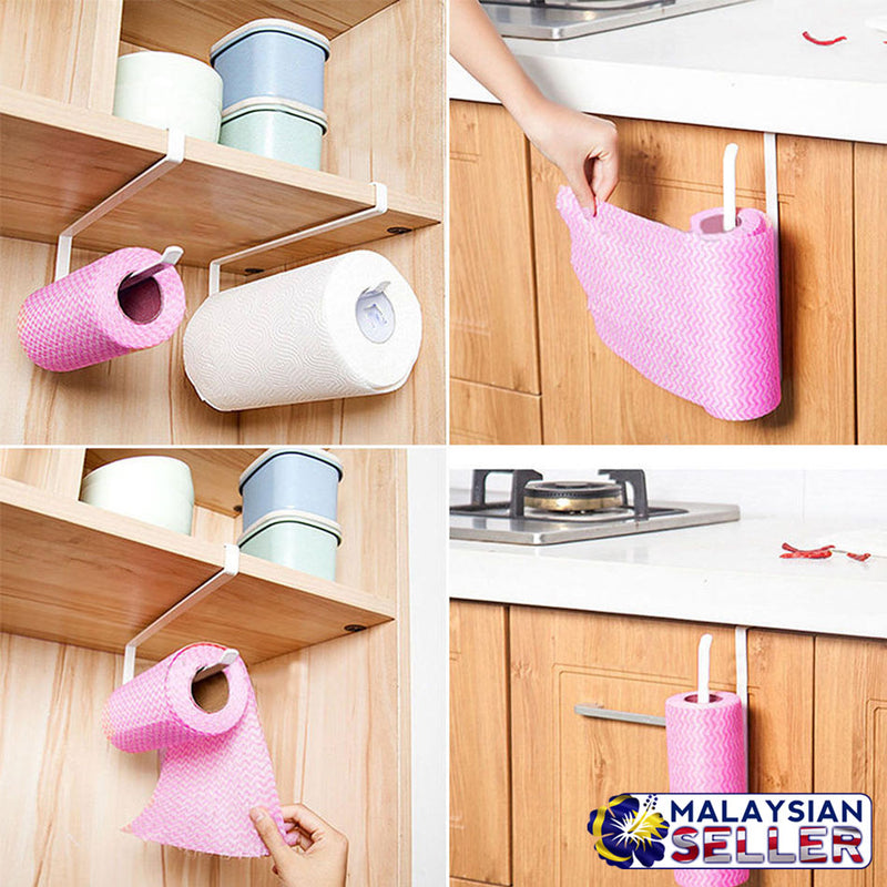 idrop Paper Towel Roll Holder Dispenser Cabinet Cupboard Under Shelf Storage Rack [ ZT-3119 ]