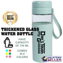 idrop 750 ml Sports Outdoor Thickened Glass Water Bottle