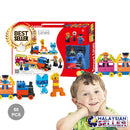 idrop 60 Pcs Smart Lines Train Truck Brick Colorful Creative Building Block Toy Set For Kids Children