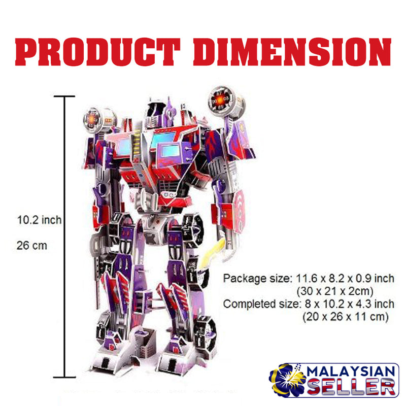 idrop 89 Pcs 3D Educational Puzzle Paper Craft Foam EVA Transformers Optimus Prime Toy Set [ 566-A ]