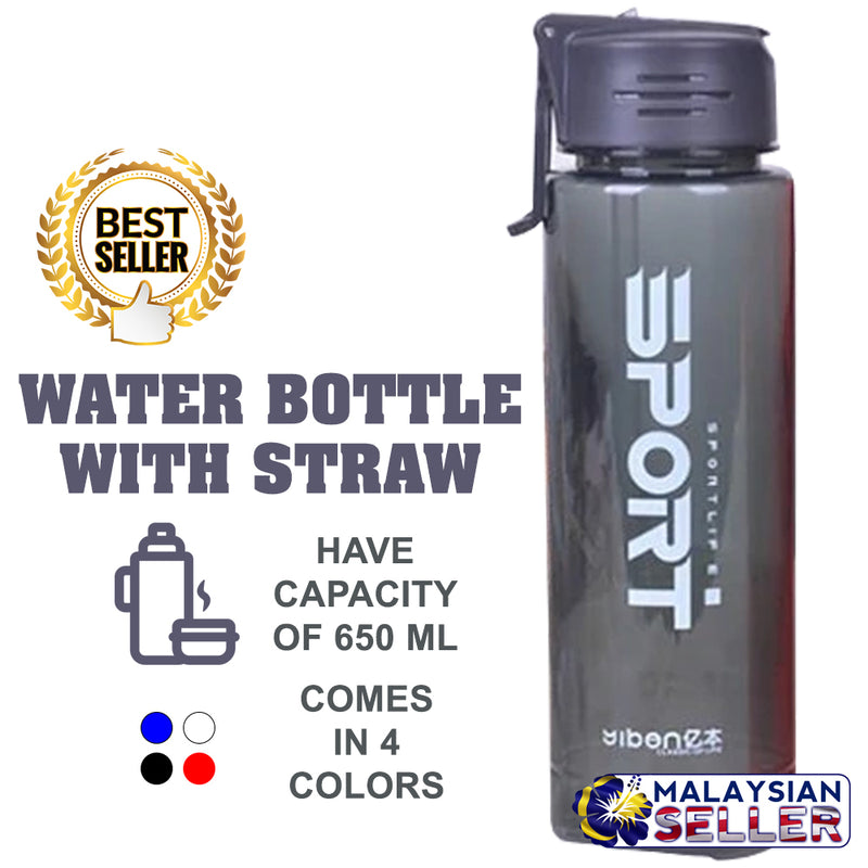 idrop 650 ml Sports Outdoor Water Bottle with Straw