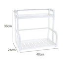 idrop 2 Layers Multipurpose Kitchen Storage Rack Organizer