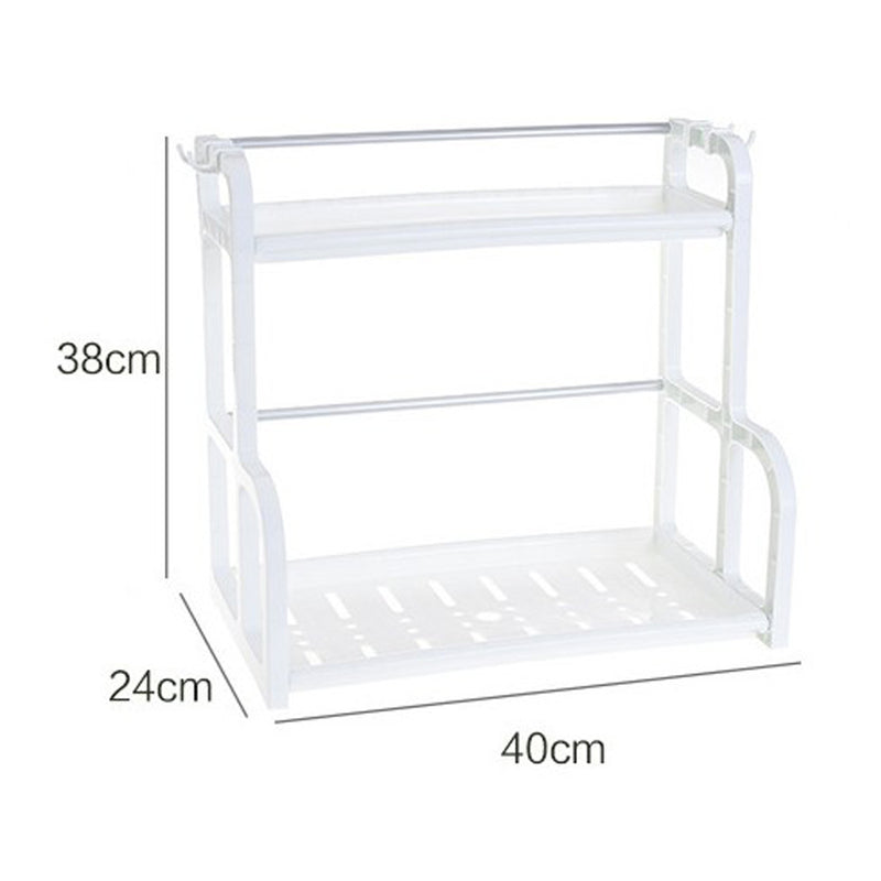 idrop 2 Layers Multipurpose Kitchen Storage Rack Organizer