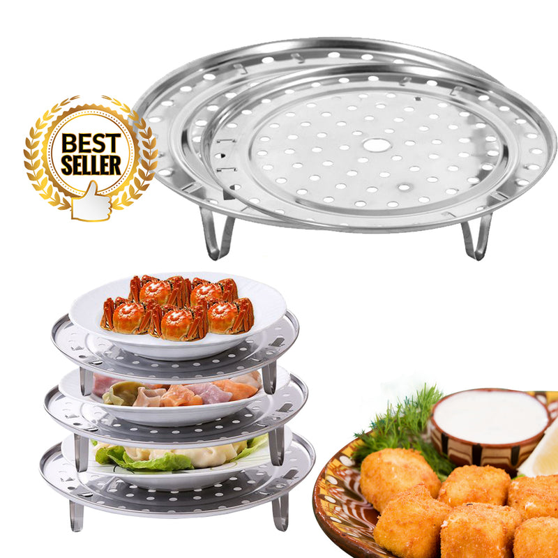 idrop Set of 4 Layer 20 cm 22 cm 24 cm 26 cm Steamer Steaming Rack Kitchen Tool Cookingware