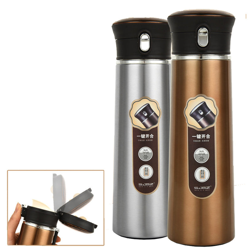 idrop 330 ml Easy Pour Stainless Steel Vacuum Thermal Flask