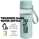 idrop 750 ml Sports Outdoor Thickened Glass Water Bottle