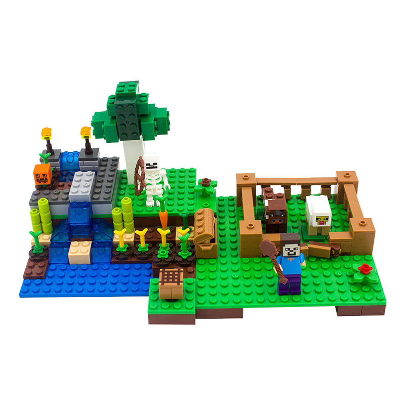 idrop 262 Pcs MyWorld Sheep Farm Colorful Creative Building Block Toy Set For Kids Children
