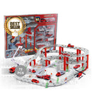 idrop 72 Pcs Rail Track Toy Building Block Fireman Rescue Set For Kids Children