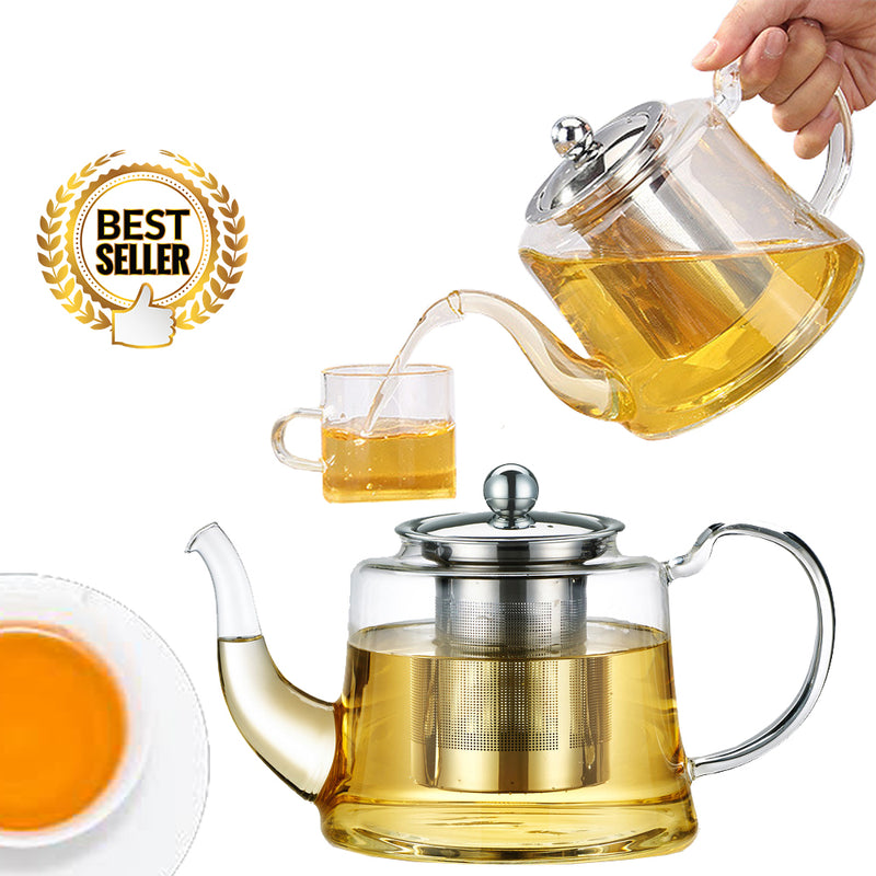 idrop 800 ml 1100 ml Thickened Heat Resistant Glass Teapot With Filter