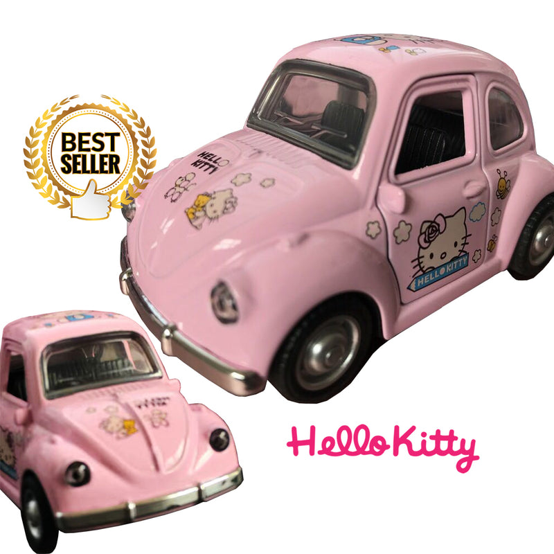 idrop Pink Hello Kitty Cartoon Beetle Car Toy For Kids And Children