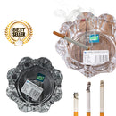 idrop Large Round Glass Ashtray For Smoker Smoking Home Accessories