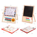 idrop Wooden Magnetic 2 Sided Educational Toy White Board With Sempoa Abacus Clock For Kids Children