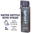 idrop 650 ml Sports Outdoor Water Bottle with Straw