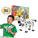 idrop Zebra Wild Safari Animals Foam EVA Building Block Toy Set For Kids And Children