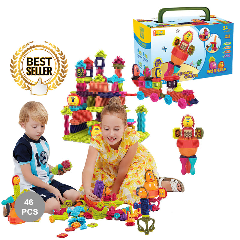 idrop 46 Pcs Colorful Creative Puzzle Building Block Toy Set For Kids Children