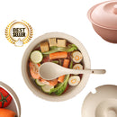 idrop Eco-Friendly Wheat Straw Fibre Stock Soup Pot With Lid And Big Spoon