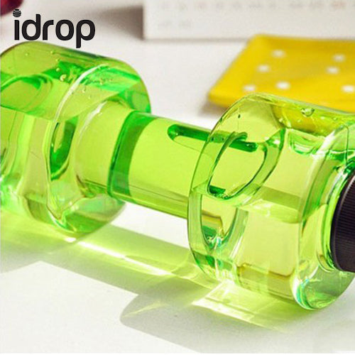 idrop Creative Fitness Dumbell Water Bottle (550ml) Sport Dumbbell Shape Gym Fitness [Send by randomly color]