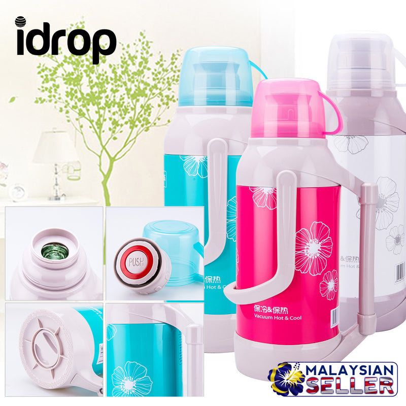 idrop 3.2L Thermos Drinking Container with Stainless Steel Inner Flask [ RANDOM COLOR ]