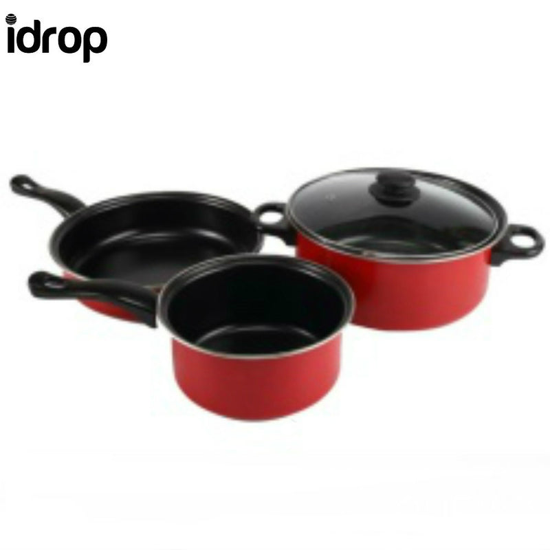 idrop Three-piece Cookware pan and pot set  with lid
