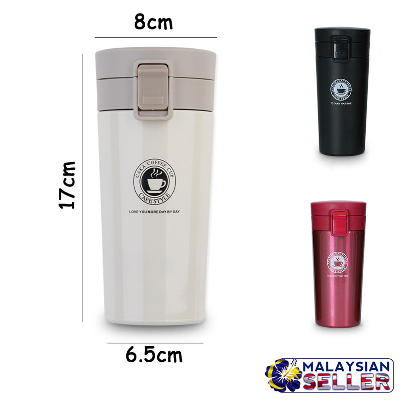 idrop 360ml Travel Steel Vacuum Insulated Bottle with Pop Up Lid