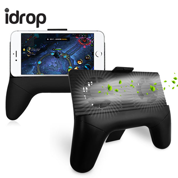 idrop 3 in 1 Phone Radiator Mobile Phone Cooling Fan Holder Stand Game Controller